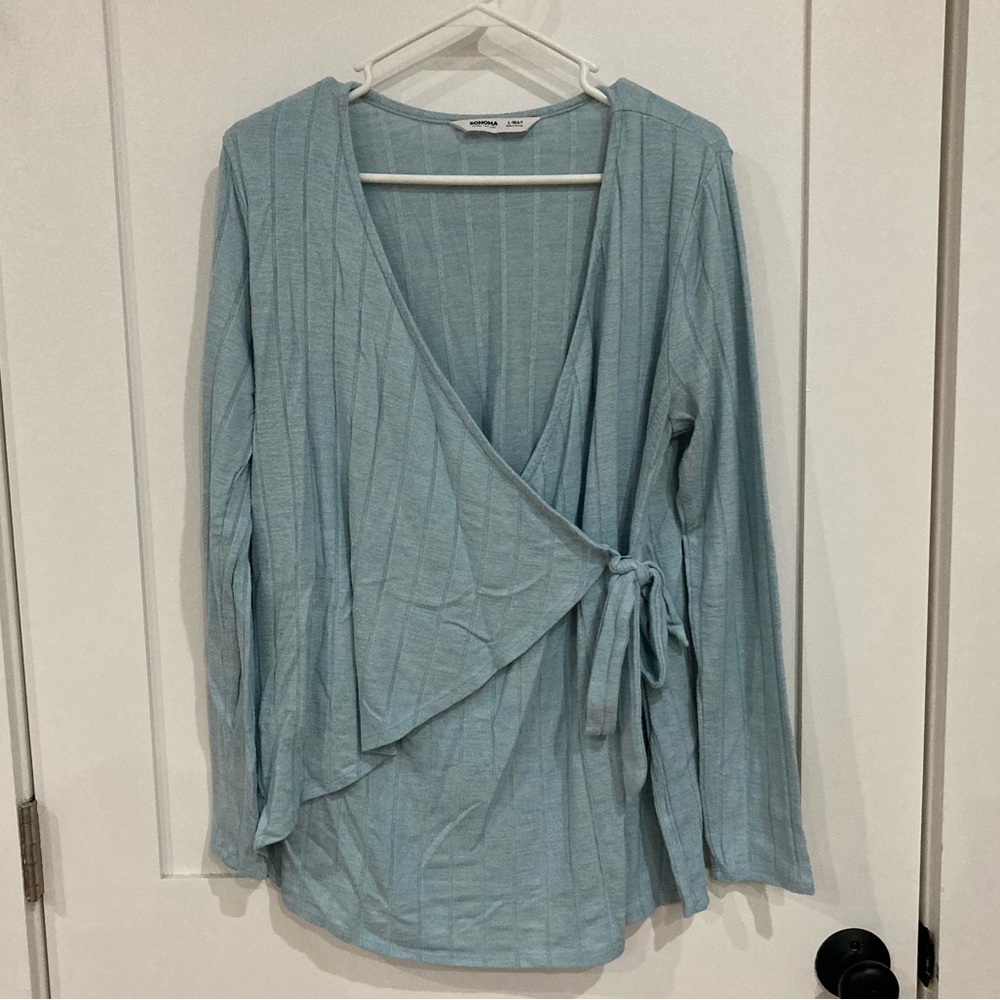 Large Maternity Blue Sweater